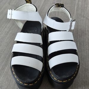 White Doc Martens Blair Platform Size 8